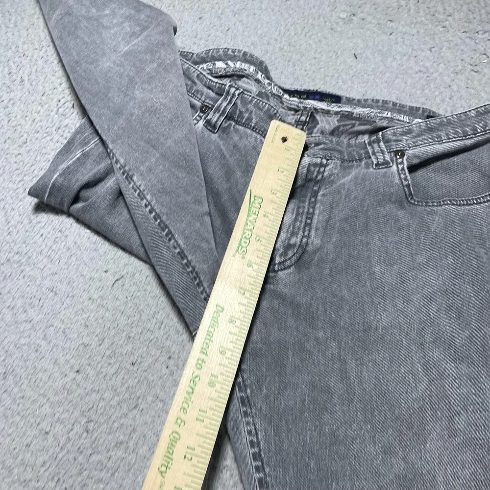 Etro Jeans Mens 33x30 Gray Medium Wash Slim Straight Stretch Denim Italy 33x29.5